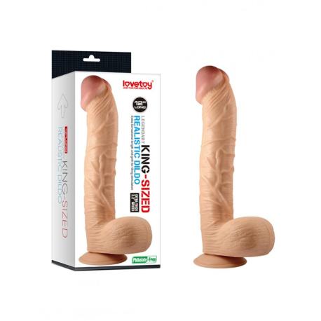 LoveToy - King-Sized Dildo 12 30.5 cm - Realistische Dildo - Nude