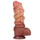 LoveToy - Extreme Dildo with Rope Pattern 26.5 cm - Brown Nude