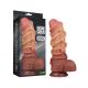 LoveToy - Extreme Dildo with Rope Pattern 26.5 cm - Brown Nude