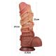 LoveToy - Extreme Dildo with Rope Pattern 26.5 cm - Brown Nude