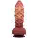 LoveToy - Extreme Dildo with Rope Pattern 26.5 cm - Brown Nude