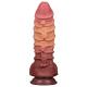 LoveToy - Extreme Dildo with Rope Pattern 26.5 cm - Brown Nude