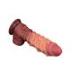 LoveToy - Extreme Dildo with Rope Pattern 26.5 cm - Brown Nude