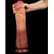 LoveToy - Dildo met Aderen 12 30.5 cm - Nude Bruin