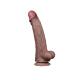 LoveToy - Dual Layered Silicone Dildo 29.5 cm (Ø 5.5 cm) - Brown