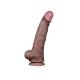 LoveToy - Dual Layered Silicone Dildo 29.5 cm (Ø 5.5 cm) - Brown