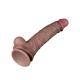 LoveToy - Dual Layered Silicone Dildo 29.5 cm (Ø 5.5 cm) - Brown