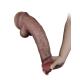 LoveToy - Dual Layered Silicone Dildo 29.5 cm (Ø 5.5 cm) - Brown