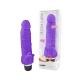 Seven Creations Silicone Classic Vibe With Clit Stim Purple