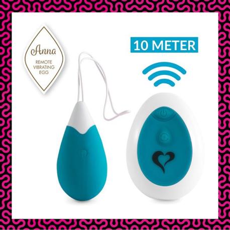 FeelzToys - Anna Vibrating Egg Remote Turquoise