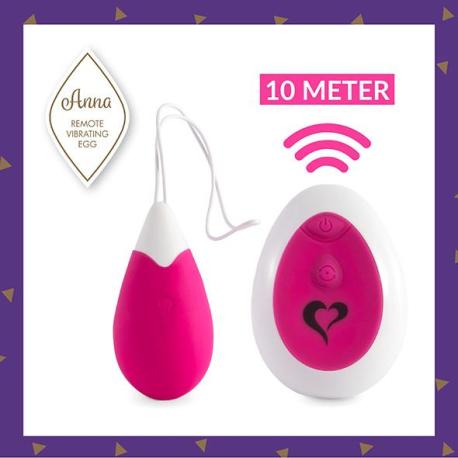 FeelzToys - Anna Vibrating Egg Remote Magenta