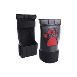 Neoprene Puppy Paw Gloves - Red