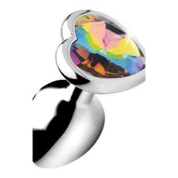 Rainbow Prism - Heart Butt Plug - Small