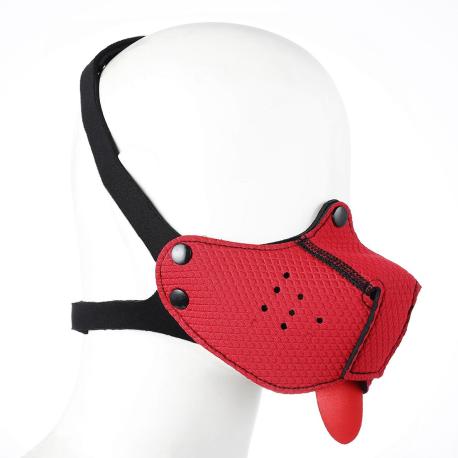 Neoprene Puppy Dog Red Mouth Mask