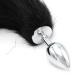 Steel Buttplug S Fox Tail Black