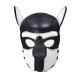 Neoprene Puppy Dog BDSM Hood L White Black