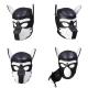 Neoprene Puppy Dog BDSM Hood L White Black