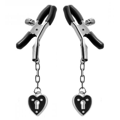 Charmed Heart Padlock Nipple Clamps