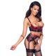 Shelf Bra Set black red 