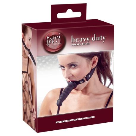 Imitate leather dildo gag