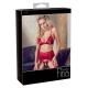 Bra and Suspender Set Red 