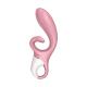 Hug Me - Rabbit Vibrator with Tongue Tip for Clitoris Stimulation - Pink