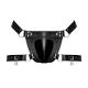 Scorpio - Imitation Leather Chastity Thong - One Size - Black