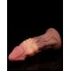 LoveToy - Dildo met Aderen 7 18 cm - Nude Bruin