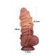 LoveToy - Extreme Dildo with Rope Pattern 24 cm - Brown Nude