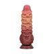 LoveToy - Extreme Dildo with Rope Pattern 24 cm - Brown Nude