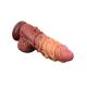 LoveToy - Extreme Dildo with Rope Pattern 24 cm - Brown Nude