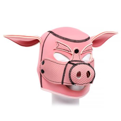 Neoprene Pink Pig BDSM Hood