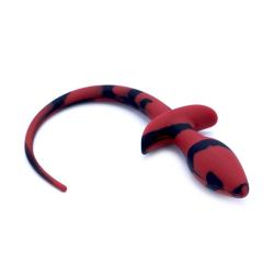 Anal Plug Dog Tail Black Red