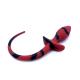 Anal Plug Dog Tail Black Red