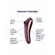 Dual Kiss - Air Pulse Vibrator - Wine Red