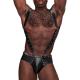 Uranus - Harness Style Open Back Jock Briefs with Suspender Straps - 