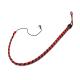 Leather Whip Black Red 90 cm