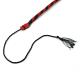 Leather Whip Black Red 90 cm