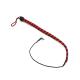 Leather Whip Black Red 60 cm