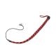 Leather Whip Black Red 60 cm