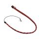 Leather Whip Black Red 120 cm