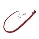 Leather Whip Black Red 120 cm