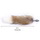 Fox Tail Plug Brown White - Short