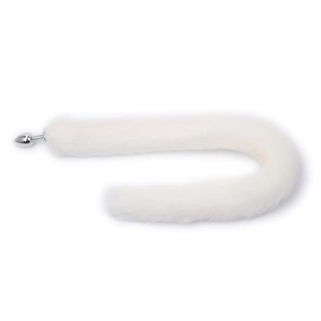 Fox Tail Plug White Long