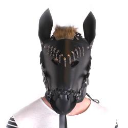 Horse Mask Black Leather