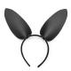 Black Leather Bunny Ears Headband