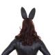 Black Leather Bunny Ears Headband