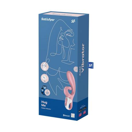 Hug Me - Rabbit Vibrator with Tongue Tip for Clitoris Stimulation - Pink