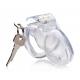 Clear Captor - Chastity Cage with Keys - Medium