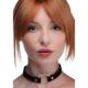 Kinky Kitty Ring Slim Choker - PU Leather - Black